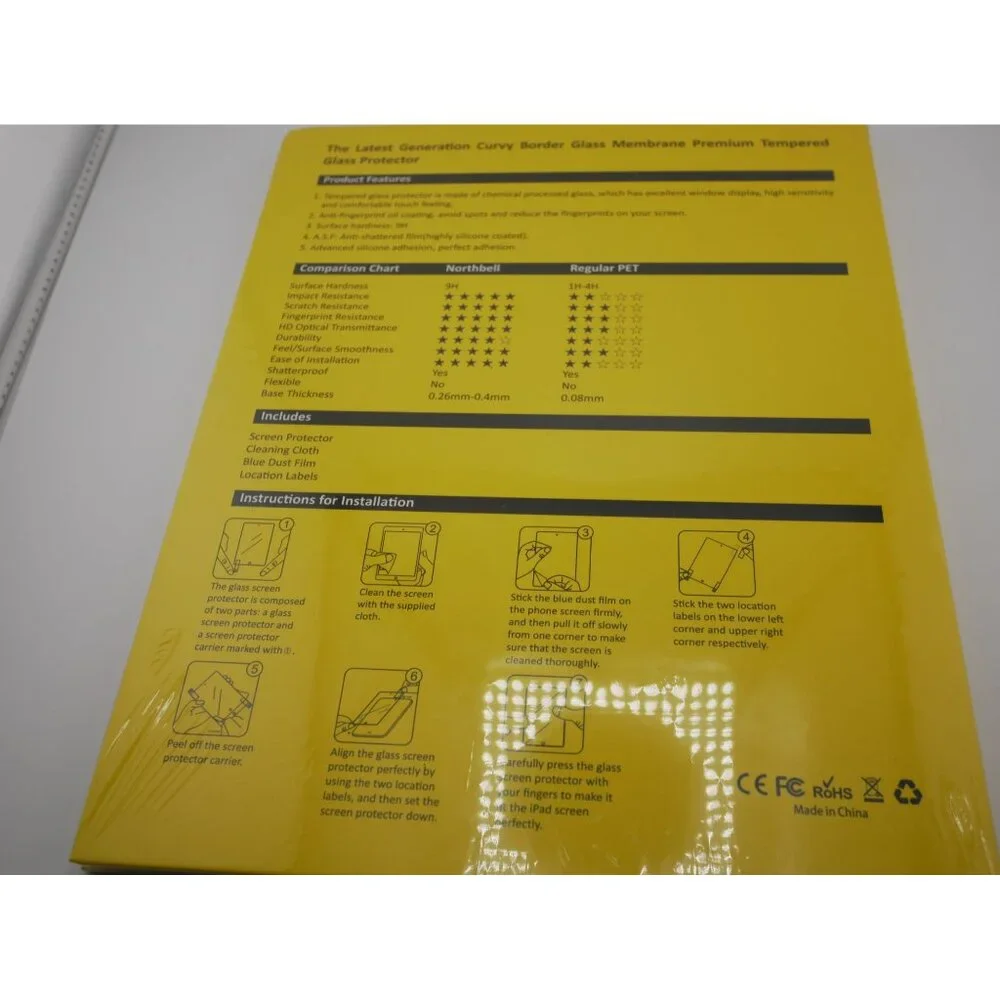 JETech 0338 Tempered Glass Screen Protector For Apple iPad Pro 9.7 or Air 2